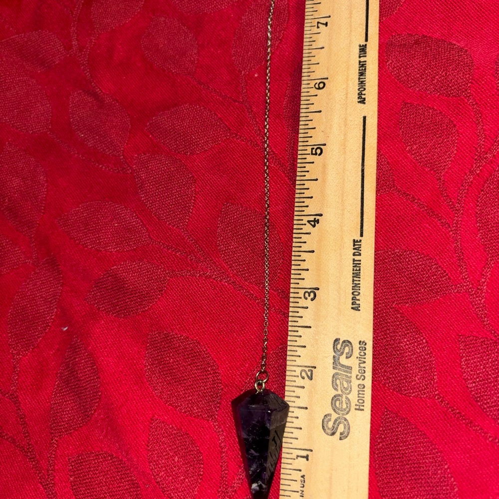 Amethyst Pendulum NEW silver chain